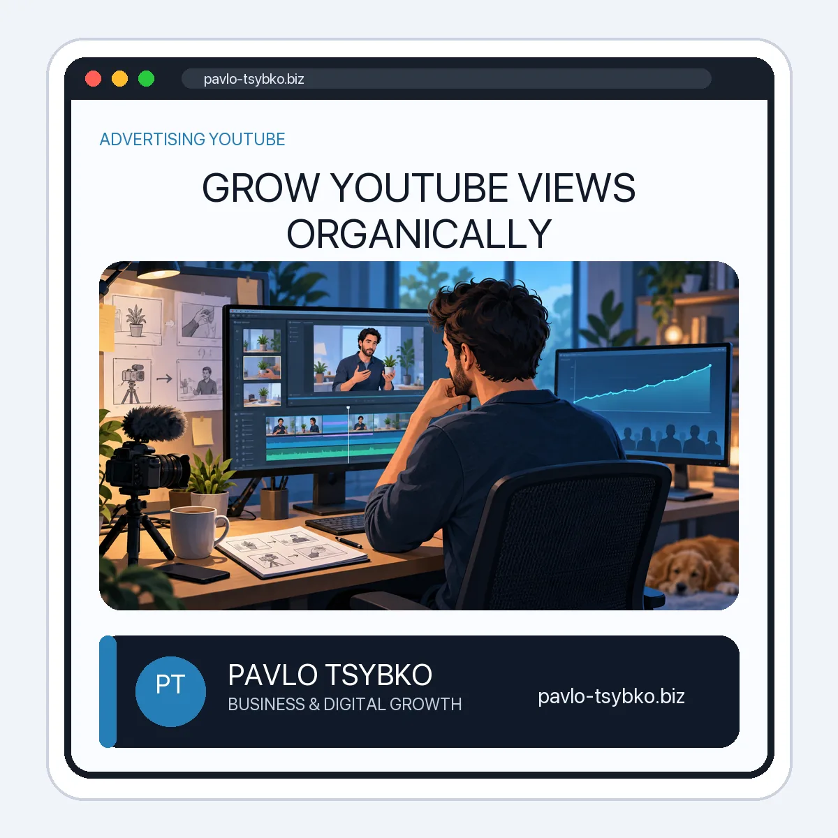 Creator editing a helpful video and reviewing audience engagement data